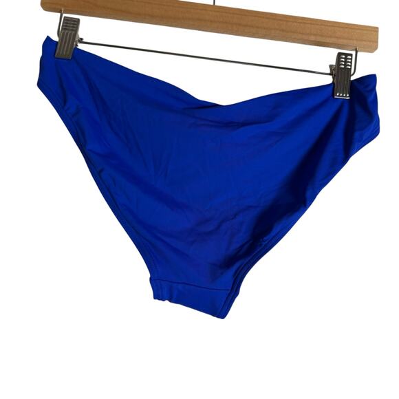 Sea Level Essentials Cobalt Blue Ruffled Hipster Two Piece Bikini Swimsuit Set 8 - Picture 9 of 13